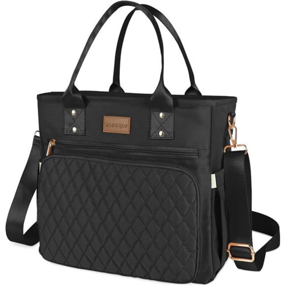 Large Insulated Lunch Bag for Work, Women's Nylon Thermal Lunch Box